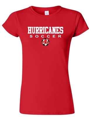 PISA Hurricanes Ladies Red Bella T-Shirt - ORDERS DUE, MONDAY, MARCH 6, 2023